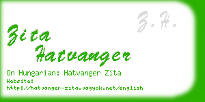 zita hatvanger business card